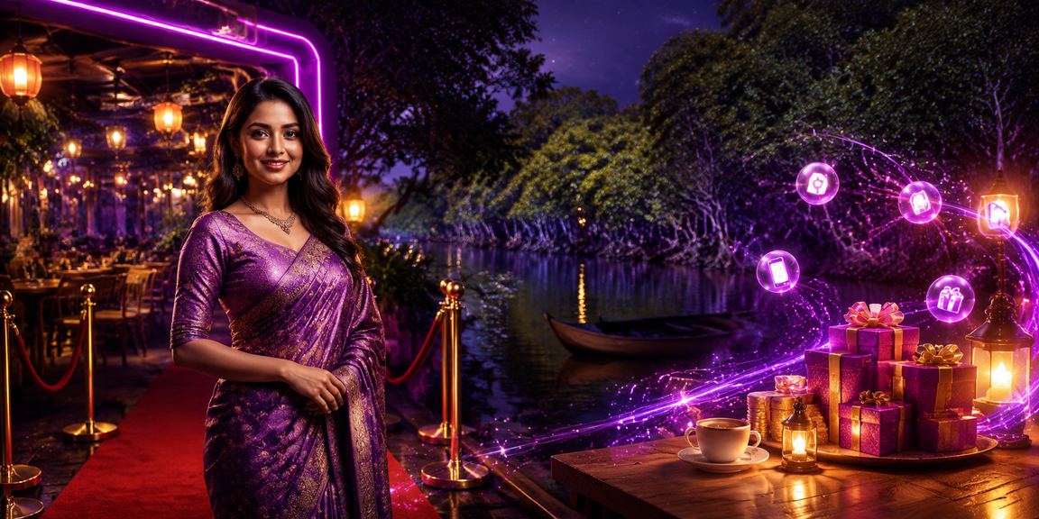 সিলেটে নিয়ন আলোয় মোবাইল পেমেন্টে রিলোড বোনাস দাবি করছেন একজন খেলোয়াড়